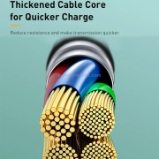 کابل شارژ سریع USB-A به لایتنینگ بیسوس مدل Silica Gel طول 1m - مشکی