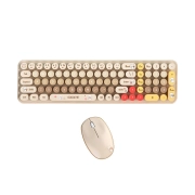 ماوس و کیبورد بی سیم مافی مدل Baby Bear - طیف قهوه ای