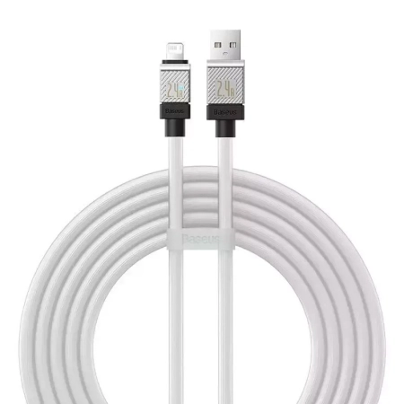 کابل شارژ سریع USB-A به لایتنینگ بیسوس مدل CoolPlay Series طول 2m - سفید