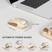 ماوس و کیبورد بی سیم مافی مدل I Bean Pro - طیف قهوه ای