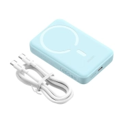 پاوربانک مگنتی بیسوس مدل ظرفیت 10000mAh همراه با کابل - آبی