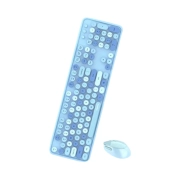 ماوس و کیبورد بی سیم مافی مدل Sweet Colorful - آبی 1