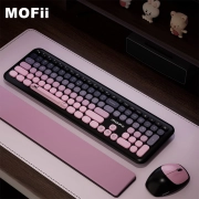 ماوس و کیبورد بی سیم مافی مدل 666 - زرشکی