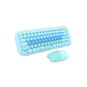 ماوس و کیبورد بی سیم مافی مدل Candy - آبی 1
