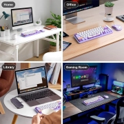 ماوس و کیبورد بی سیم مافی مدل I Bean Pro - بنفش