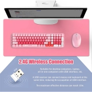 ماوس و کیبورد بی سیم مافی مدل Baby Bear - صورتی