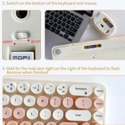 ماوس و کیبورد بی سیم مافی مدل I Bean Colorful - طیف قهوه ای