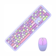 ماوس و کیبورد بی سیم مافی مدل 666 - بنفش