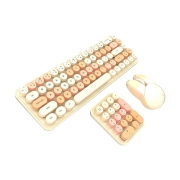 ماوس و کیبورد بی سیم مافی مدل Bean Max - طیف قهوه ای