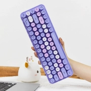 ماوس و کیبورد بی سیم مافی مدل I Bean Colorful - بنفش