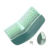 ماوس و کیبورد بی‌سیم مافی مدل Wireless Desktop Bomi – گرادینت سبز
