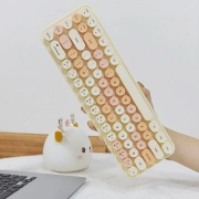 ماوس و کیبورد بی سیم مافی مدل I Bean Colorful - طیف قهوه ای