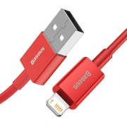 کابل شارژ USB-A به لایتنینگ بیسوس مدل Superior Series طول 1m - قرمز