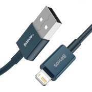 کابل شارژ سریع USB-A به لایتنینگ بیسوس مدل Superior Series طول 2m - آبی