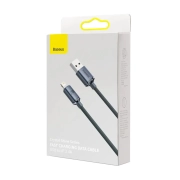 کابل شارژ سریع USB-A به لایتنینگ بیسوس مدل Crystal Shine طول 2m - مشکی