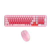 ماوس و کیبورد بی سیم مافی مدل Baby Bear - صورتی