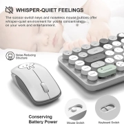 ماوس و کیبورد بی سیم مافی مدل Bean Pro - خاکستری