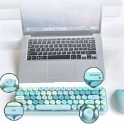 ماوس و کیبورد بی سیم مافی مدل I Bean Colorful - آبی