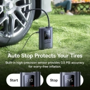 پمپ باد لاستیک ماشین قابل حمل بیسوس مدل GoTrip VA1 Pro Super Mini - مشکی