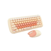 ماوس و کیبورد بی سیم مافی مدل Candy - نارنجی 1