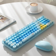 ماوس و کیبورد بی سیم مافی مدل Baby Bear - آبی