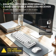 ماوس و کیبورد بی سیم مافی مدل Bean Pro - خاکستری