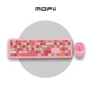 ماوس و کیبورد بی سیم مافی مدل 666 - صورتی