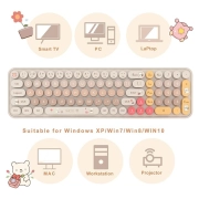 ماوس و کیبورد بی سیم مافی مدل Baby Bear - طیف قهوه ای