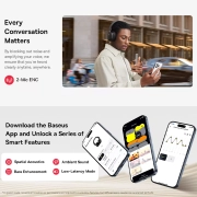 هدفون بلوتوثی بیسوس مدل Bowie 30 Max Noise Cancelling - مشکی