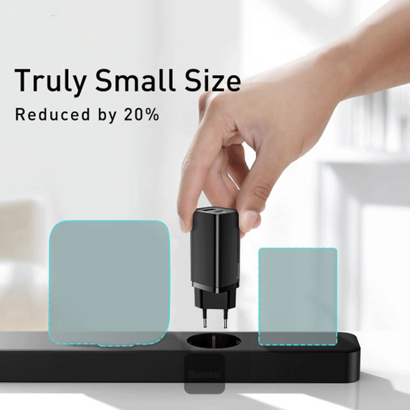 شارژر دیواری بیسوس مدل GaN2 Lite 65W - مشکی 3