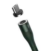 کابل شارژ سریع مغناطیسی USB‑A به Micro USB بیسوس مدل Zinc طول 1m - سبز