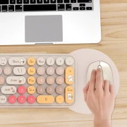 ماوس و کیبورد بی سیم مافی مدل Baby Bear - طیف قهوه ای