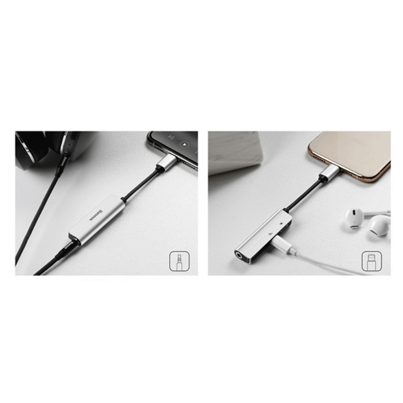 مبدل 1 به 3 لایتنینگ به جک 3.5mm و 2 لایتنینگ بیسوس مدل L52 - مشکی 6