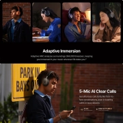 هدفون بلوتوثی بیسوس مدل Inspire XH1 Noise-Cancelling - مشکی