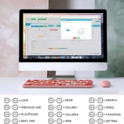 ماوس و کیبورد بی سیم مافی مدل 666 - صورتی
