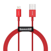 کابل شارژ سریع USB-A به لایتنینگ بیسوس مدل Superior Series طول 1m - قرمز