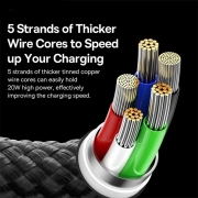 کابل شارژ USB-C به لایتنینگ بیسوس مدل Glimmer Series 20W طول 2m - مشکی