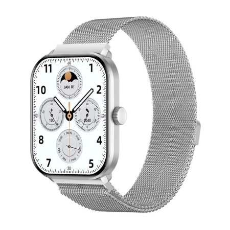 ساعت هوشمند شیائومی مدل Glorimi GC Plus - نقره‌ای - بند نقره‌ای