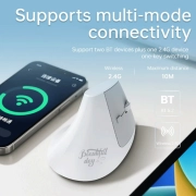 ماوس بی سیم مافی مدل M11 - سفید خاکستری