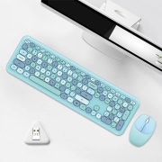 ماوس و کیبورد بی سیم مافی مدل 666 - آبی