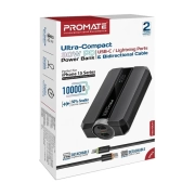 پاوربانک پرومیت مدل NEO-10UNI ظرفیت 10000mAh همراه با کابل - مشکی