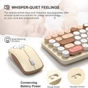 ماوس و کیبورد بی سیم مافی مدل I Bean Pro - طیف قهوه ای