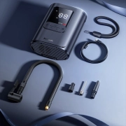 پمپ باد لاستیک ماشین قابل حمل بیسوس مدل GoTrip VA1 Max Super Mini - مشکی