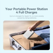 پاوربانک مگنتی بیسوس مدل Airpow ظرفیت 20000mAh همراه با کابل - سفید