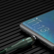 کابل شارژ سریع مغناطیسی USB‑A به Micro USB بیسوس مدل Zinc طول 1m - سبز