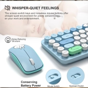 ماوس و کیبورد بی سیم مافی مدل Bean Pro - آبی