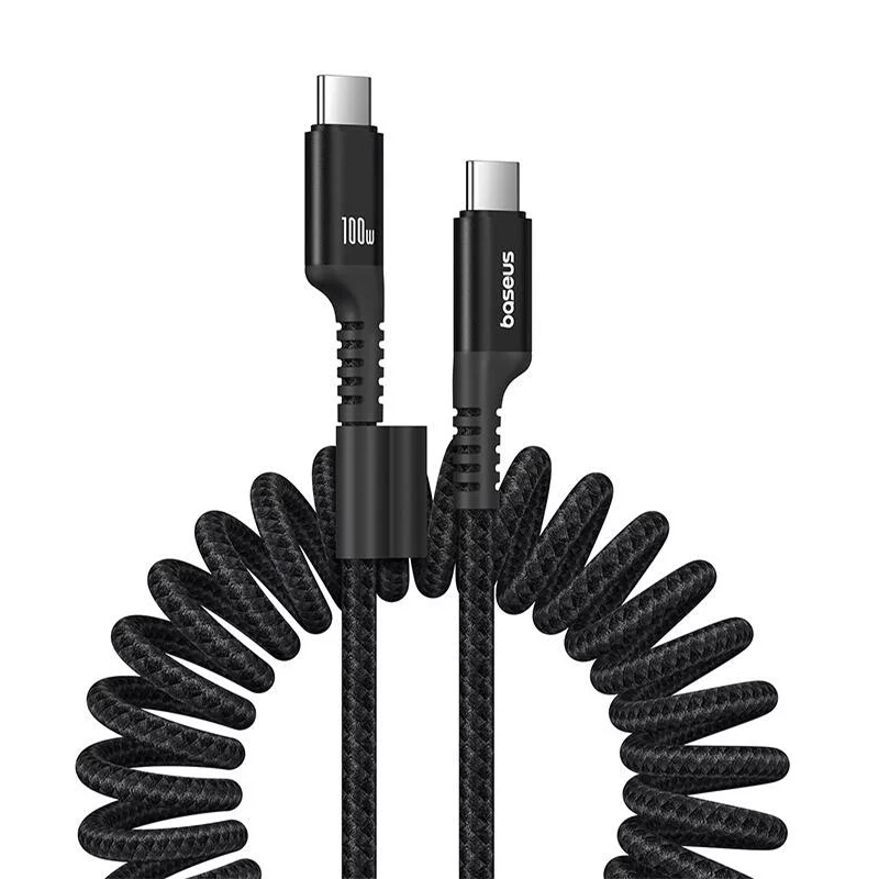 کابل شارژ USB-C به USB-C بیسوس مدل Fish-Eye 100W طول 1m - مشکی