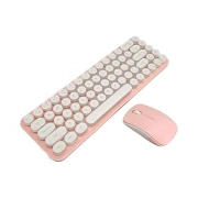 ماوس و کیبورد بی سیم مافی مدل Bean Pure - سفید صورتی 2