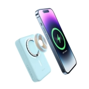پاوربانک مگنتی بیسوس مدل ظرفیت 10000mAh همراه با کابل - آبی