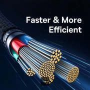 کابل شارژ USB-C به لایتنینگ بیسوس مدل Unbreakable Series 20W طول 2m - مشکی